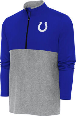 Antigua Indianapolis Colts Zone Quarter-Zip Pullover Men's Small BLA/GHE/MAN